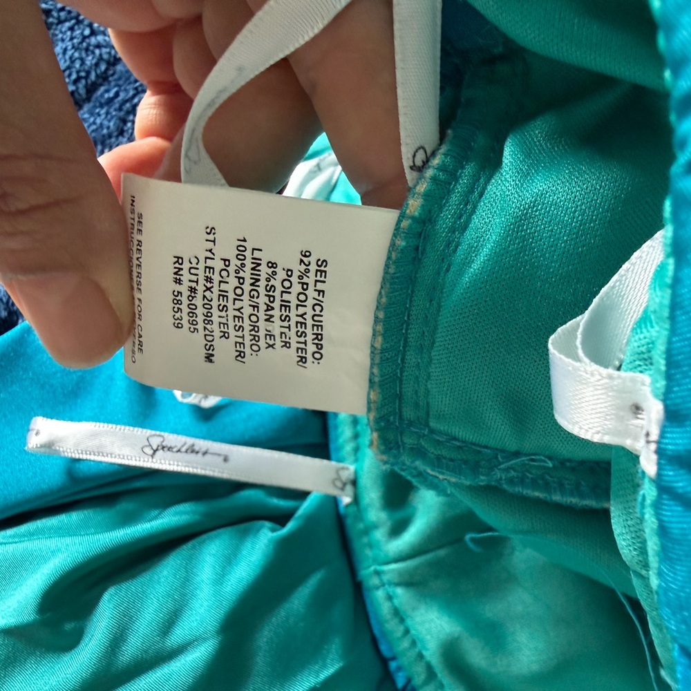 Speechless Strapless Teal Maxi Dress - Picture 4 of 16